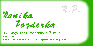 monika pozderka business card